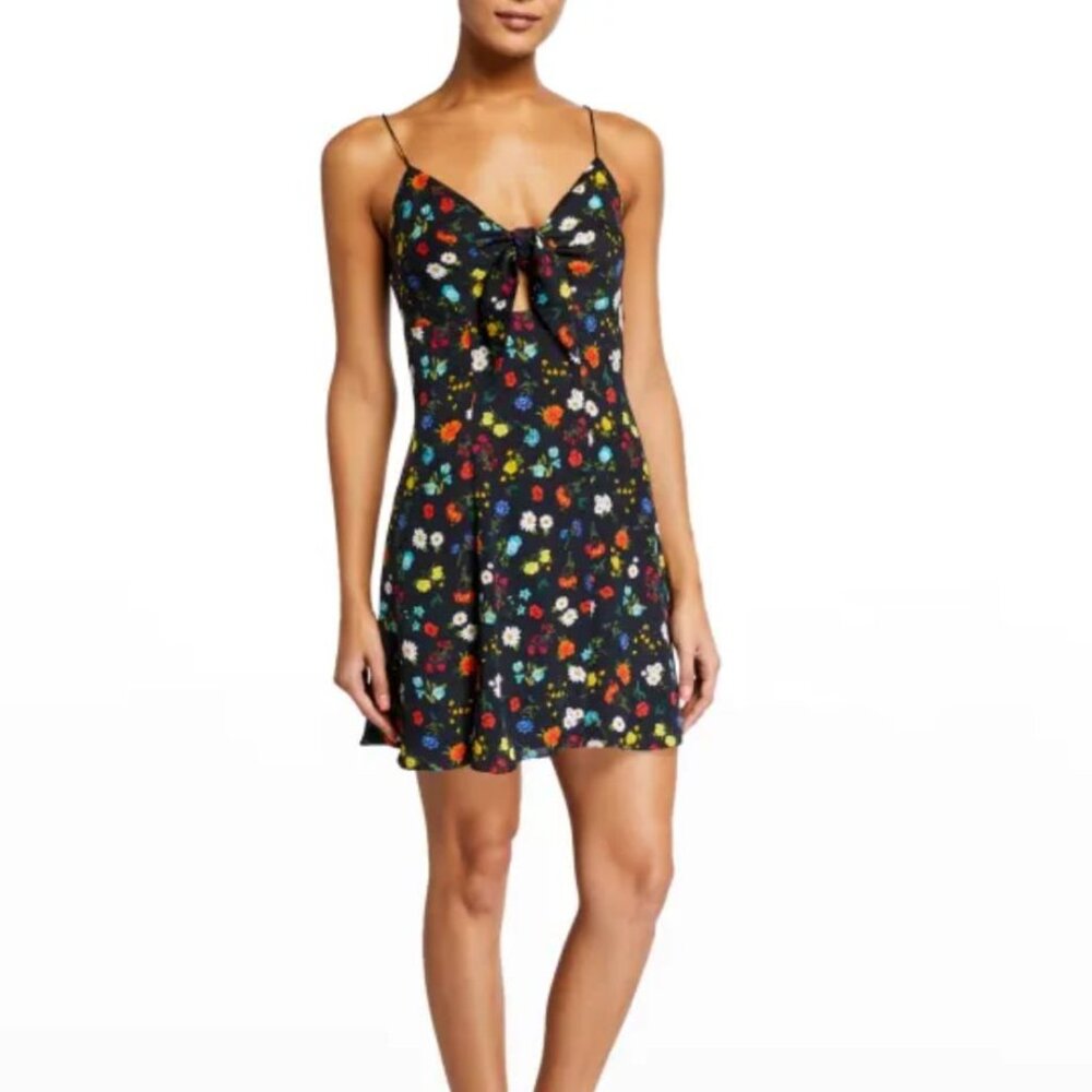 Alice & Olivia Roe Tie Front Flare Dress Size 10
